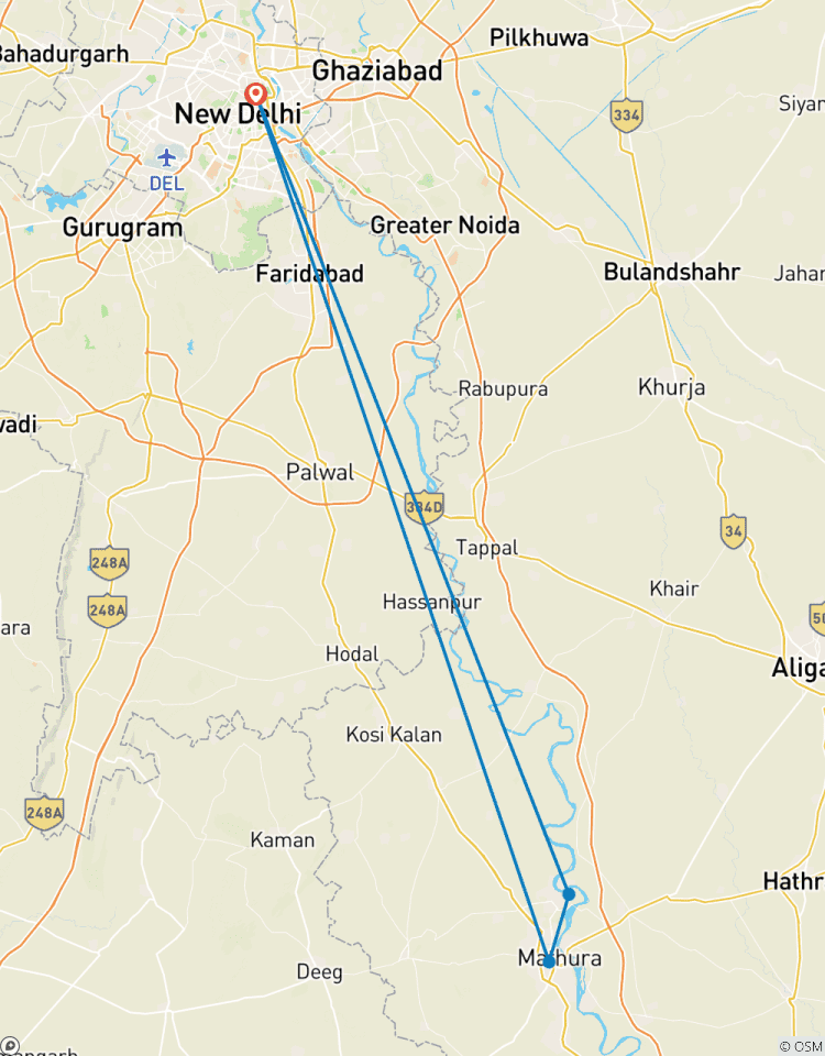 2 Nachten/3 Dagen Mathura & Vrindavan Tour vanuit Delhi-rondreis