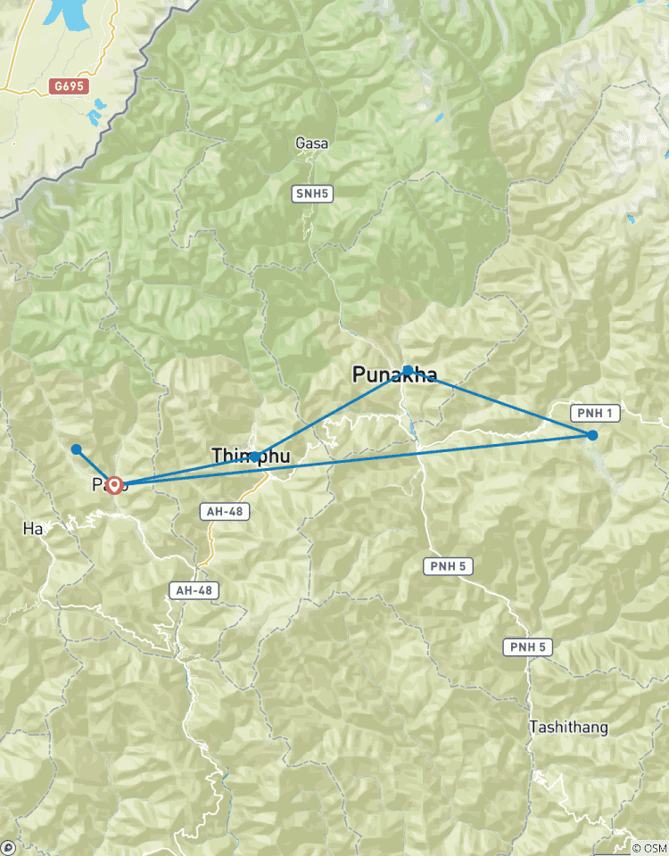Essence du Bhoutan : Circuit privé de 8 jours à Thimpu, Punakha, Gangtey et Paro circuit