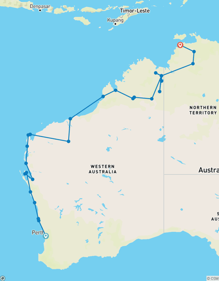 Circuito Perth a Darwin por tierra