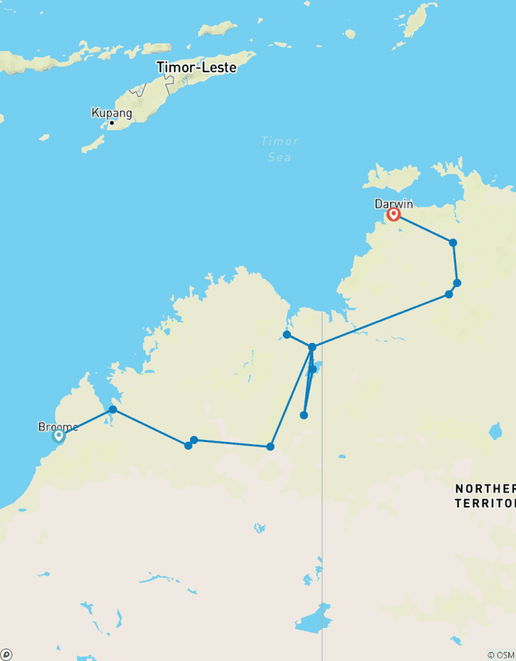 Circuito Excursión de Broome a Darwin