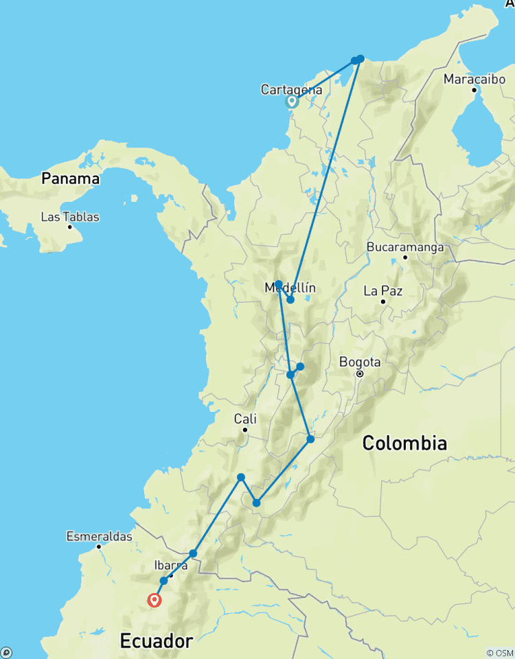 De CARTAGENA à QUITO (21 jours) Aventure colombienne circuit
