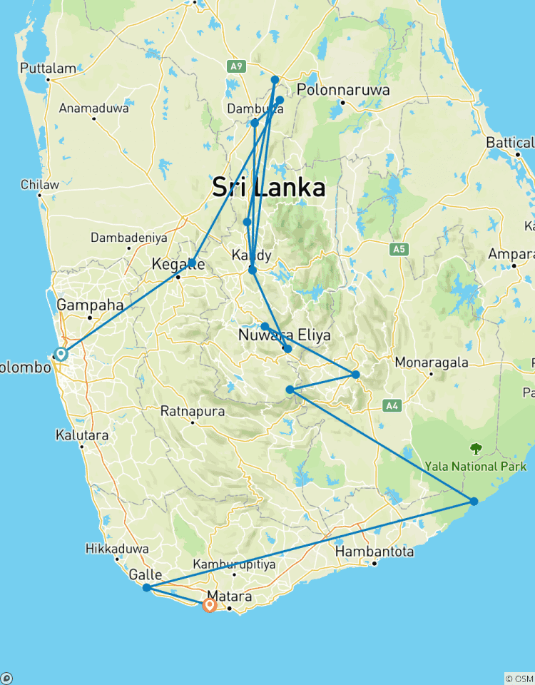 Circuito Expreso de Sri Lanka - Recorrido de 6 días por lo más destacado y regreso a la costa sur