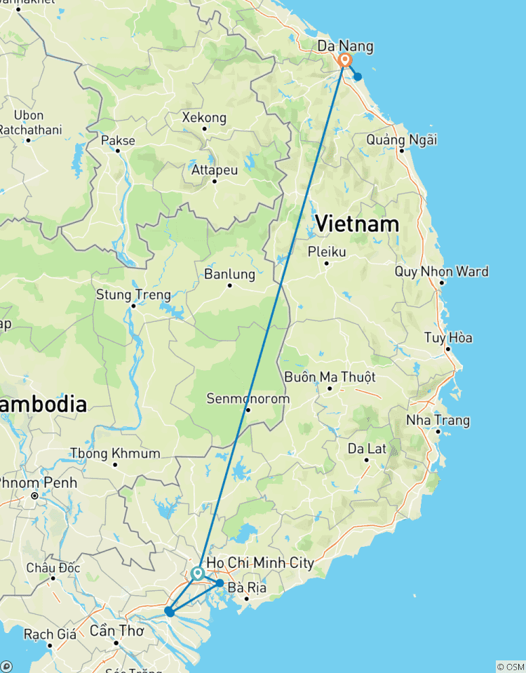 Circuito Descubrimiento de 7 días a Ho Chi Minh y Da Nang