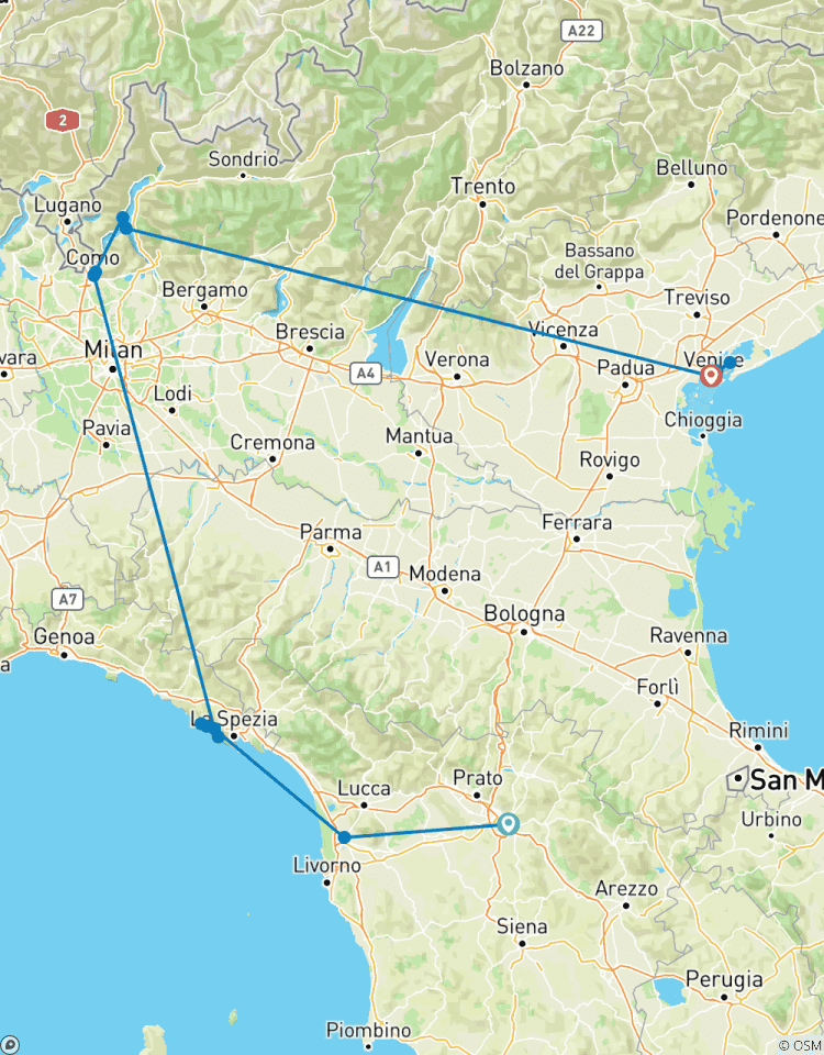 Circuito Lo mejor del norte de Italia - De Florencia a Venecia