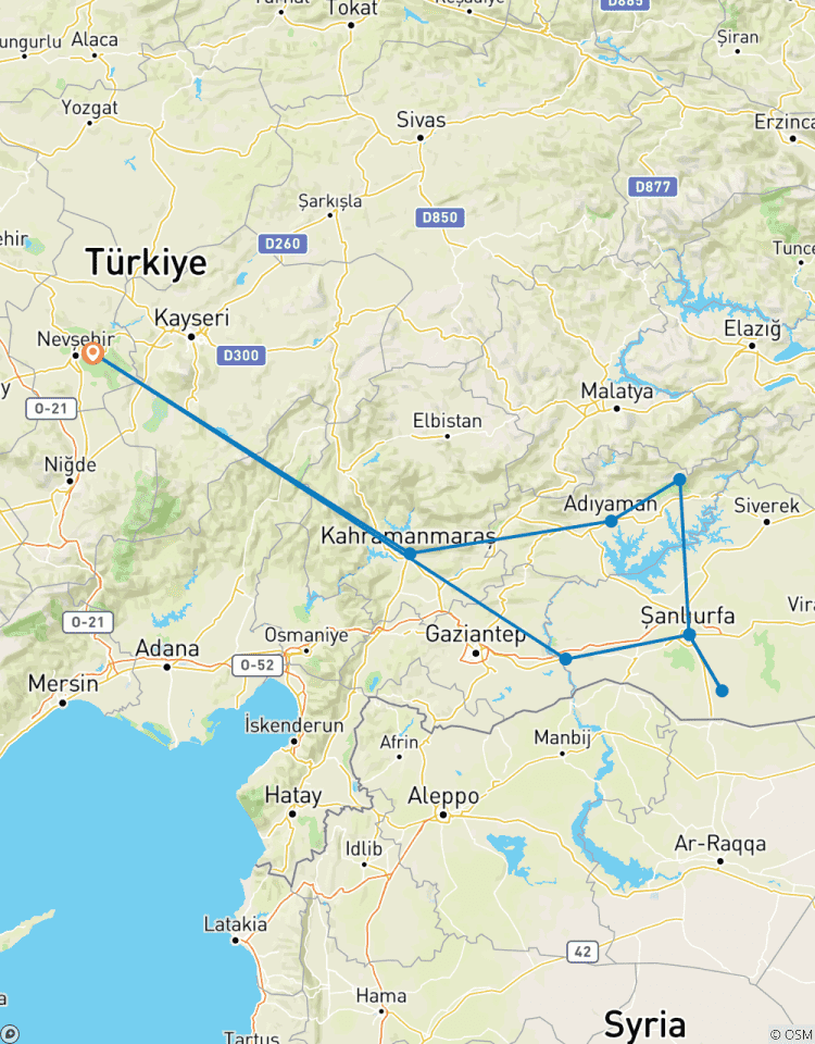 Circuit de 2 nuits à Nemrut, Sanliurfa et Harran au départ de la Cappadoce circuit