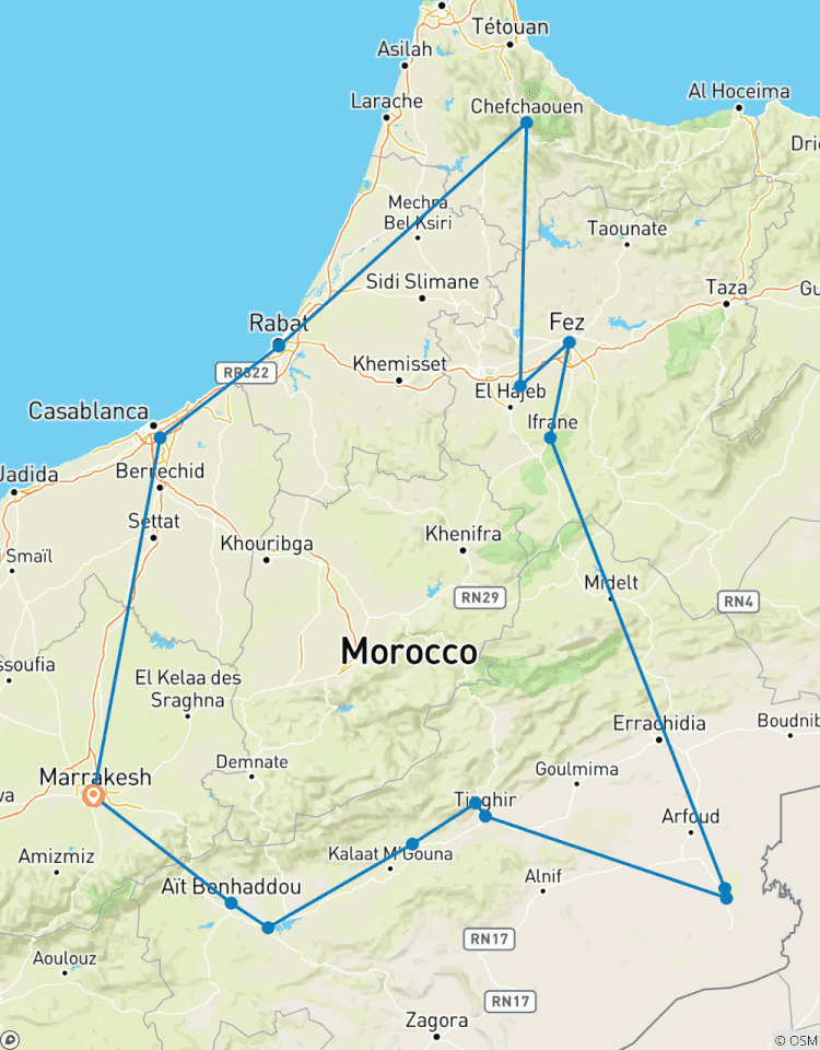 Circuit de 6 jours au Maroc - Désert du Sahara et villes impériales au départ de Marrakech circuit