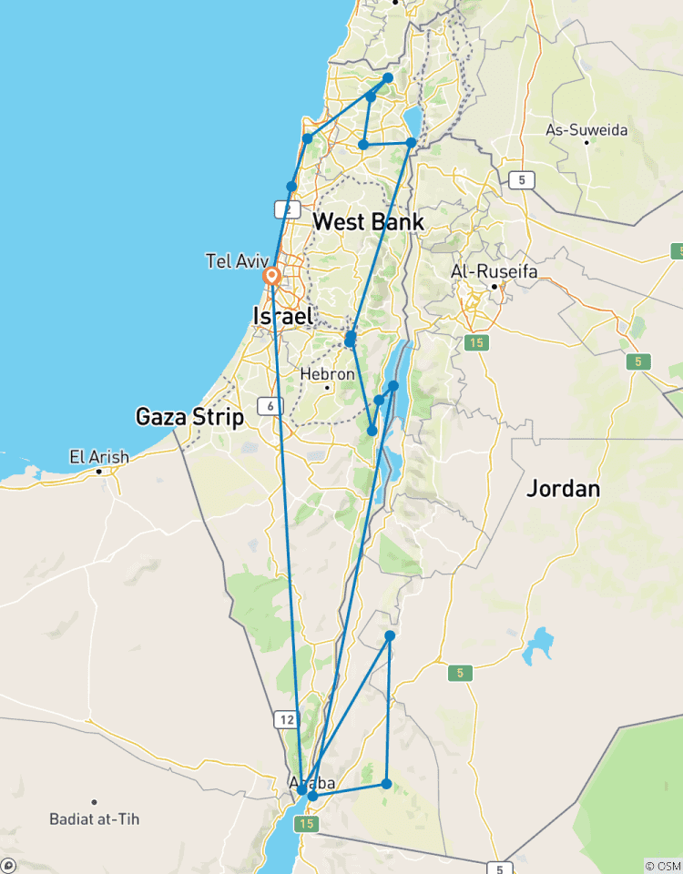 8 jours - Best of Israel & Jordan Budget Tour Package circuit