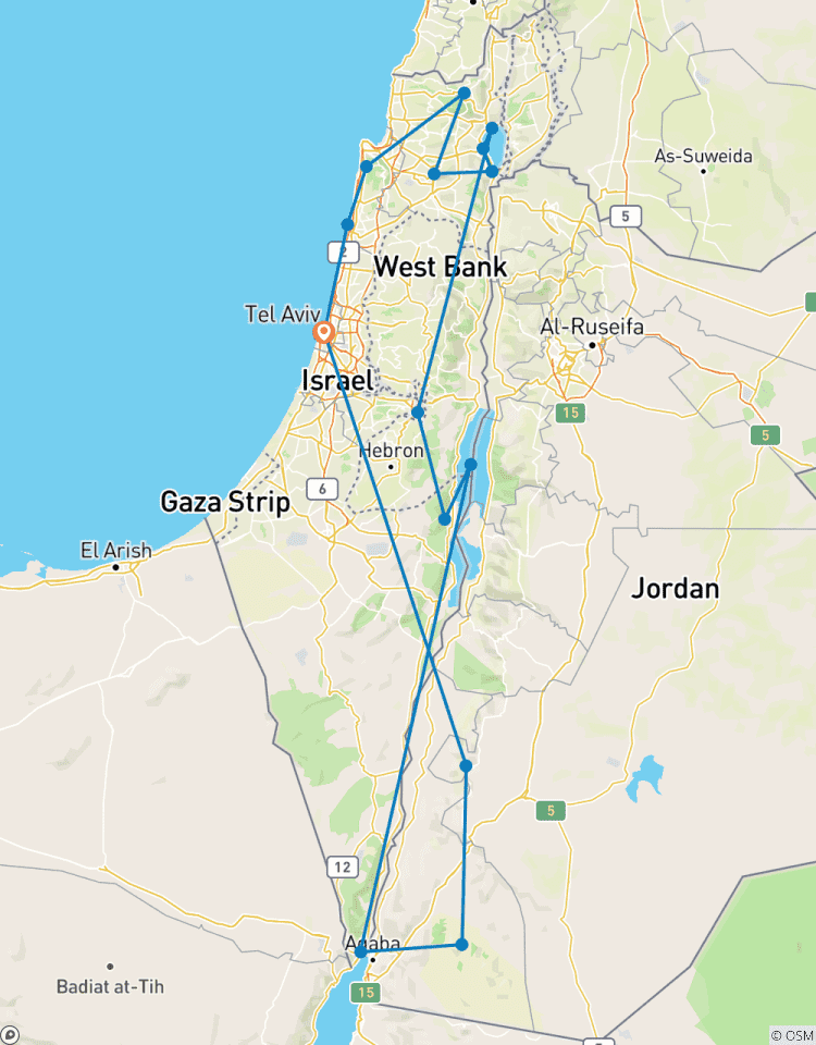 8 jours - Circuit des points forts d\'Israël et de la Jordanie circuit