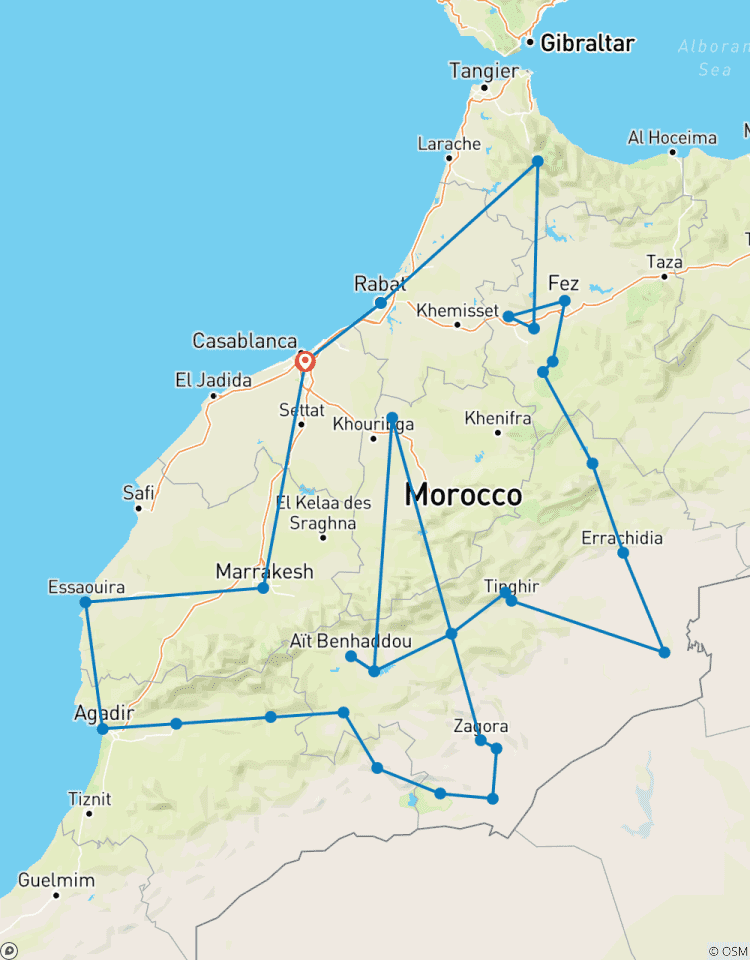 Circuit authentique de 14 jours au Maroc - Grand circuit au départ de Casablanca circuit