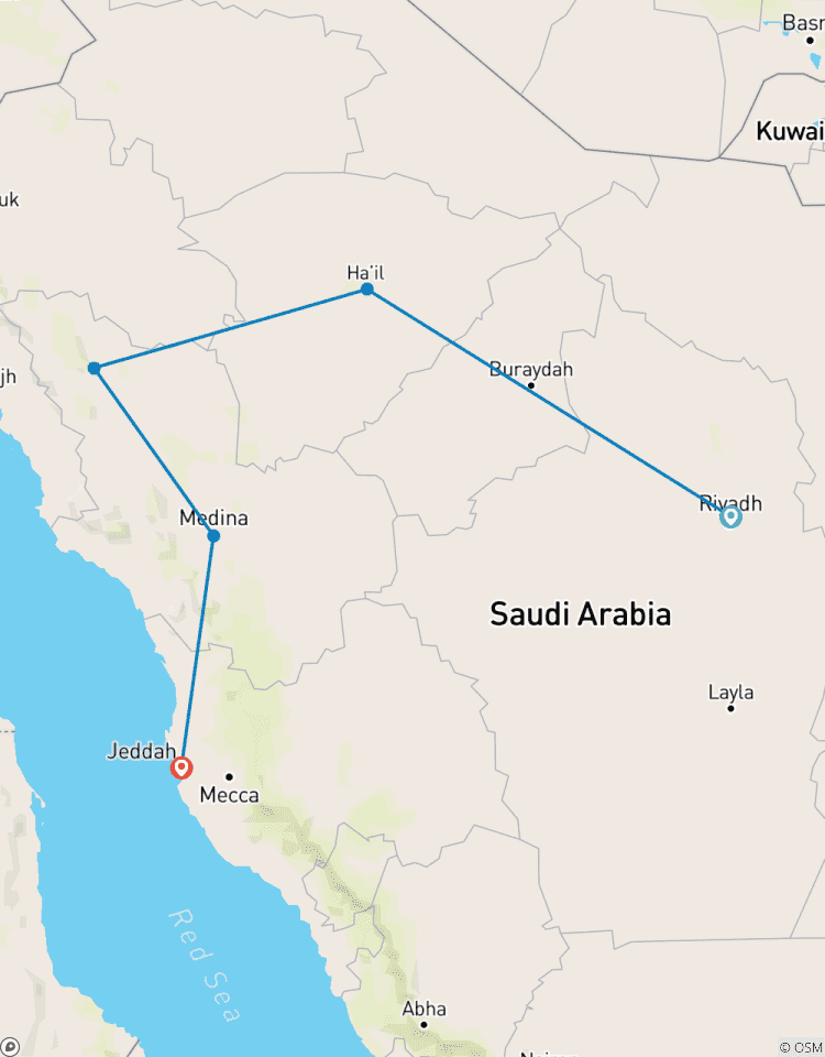 Saoedi-Arabië Compact - van Riyad via AlUla naar Jeddah-rondreis