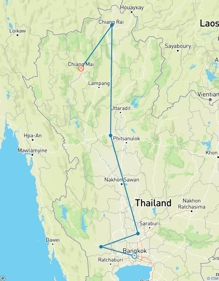 Circuito Caleidoscopio del Norte de Tailandia (circuito privado, sin Bangkok)