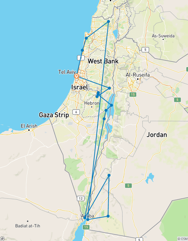 9 jours - Circuit des points forts d\'Israël et de la Jordanie circuit