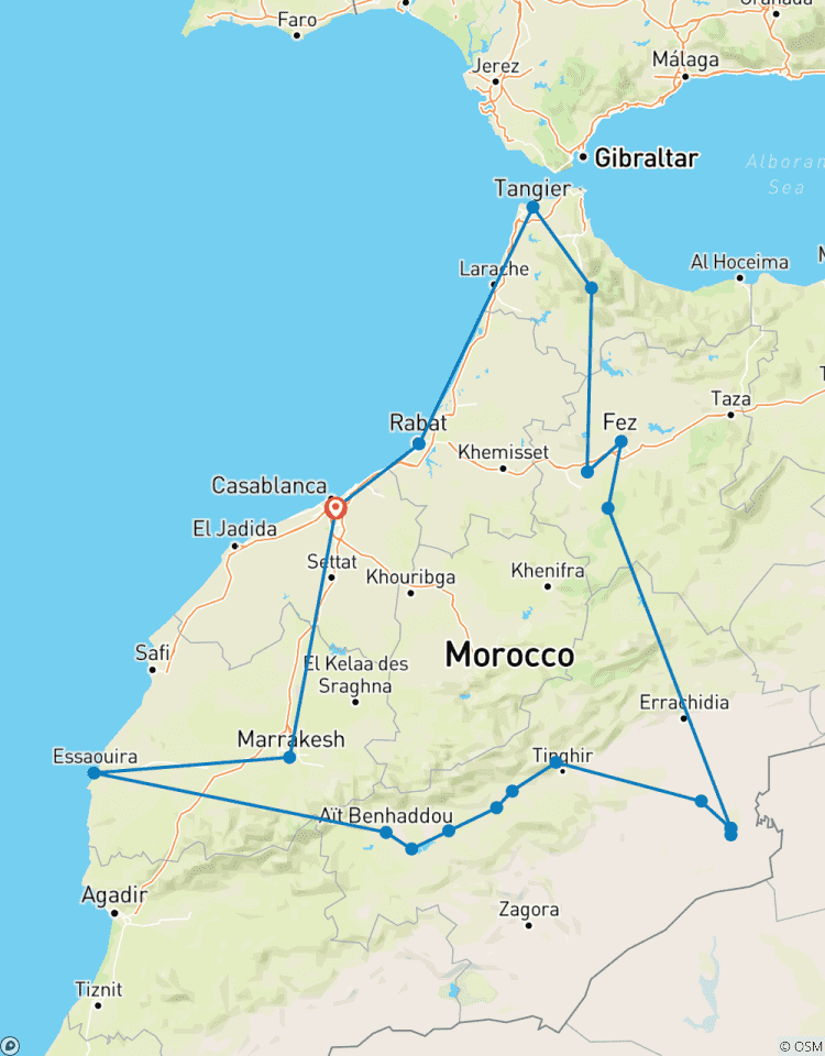 11-tägige geführte Marokko-Tour ab Casablanca Rundreise