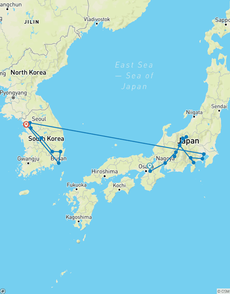 Ontdek Japan en Zuid-Korea (alleen landprogramma)-rondreis