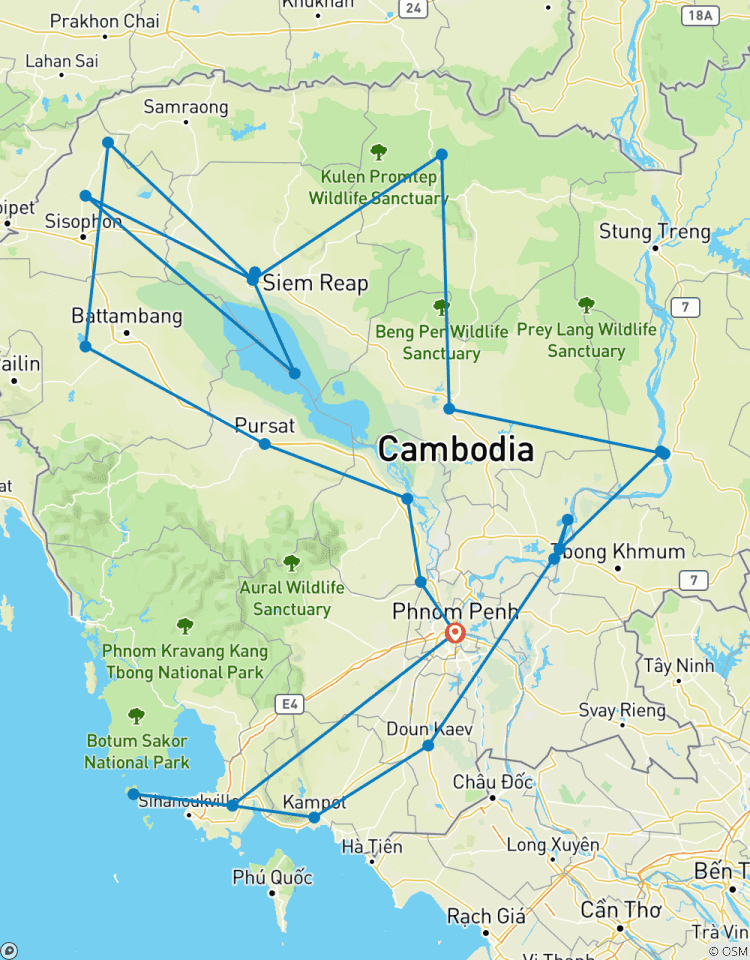 Het beste van Cambodja: 15-daagse rondreis langs cultuur, natuur en kustlijn-rondreis