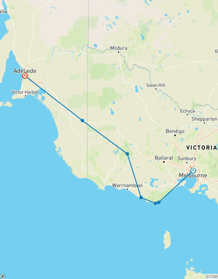 Circuito Excursión de 2 días de Melbourne a Adelaida - vía Great Ocean Road y Grampians