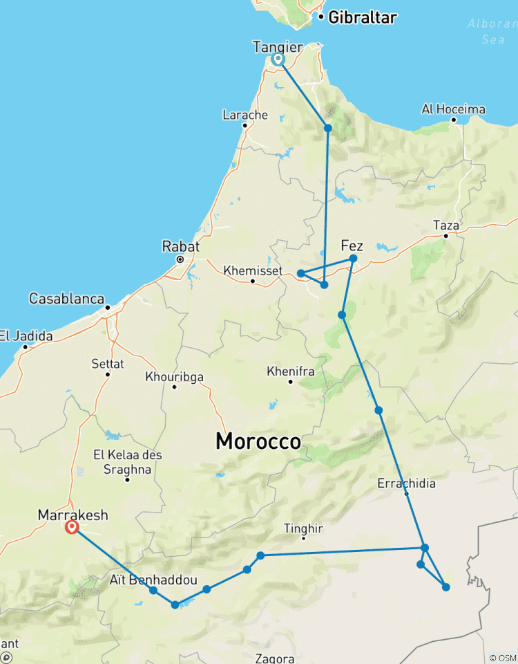 6 Tage Marokko Highlights: Chefchaouen, Fes & Sahara Rundreise