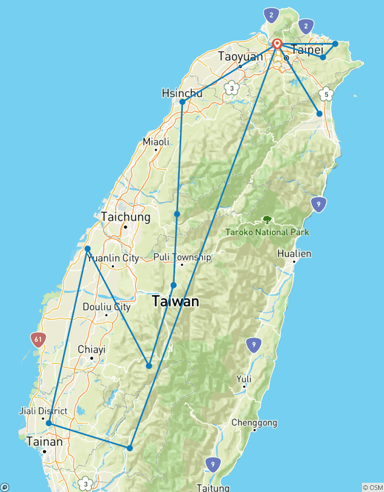Das Herz von Taiwan Rundreise