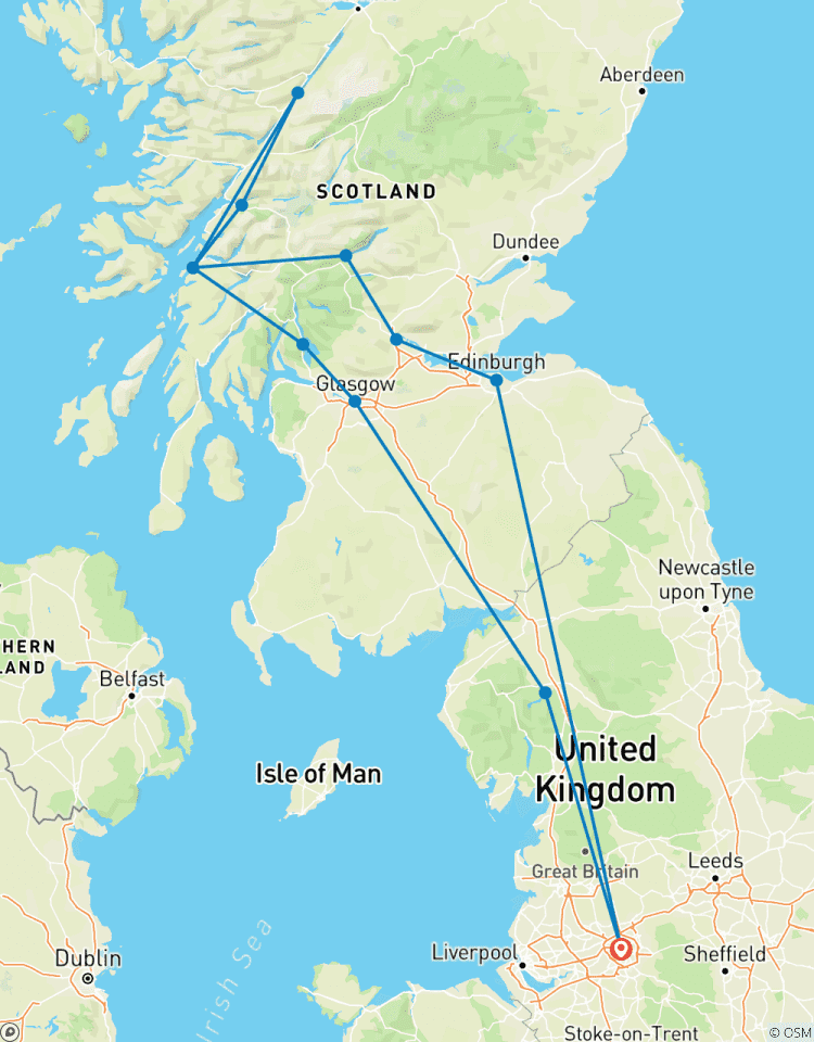 Manchester to the Scottish Highlands - 4 days Tour