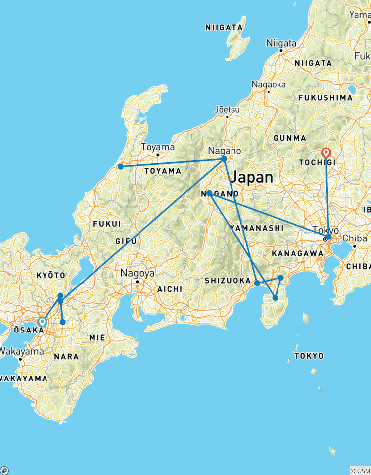 De gouden route van Japan (incl. vlucht)-rondreis