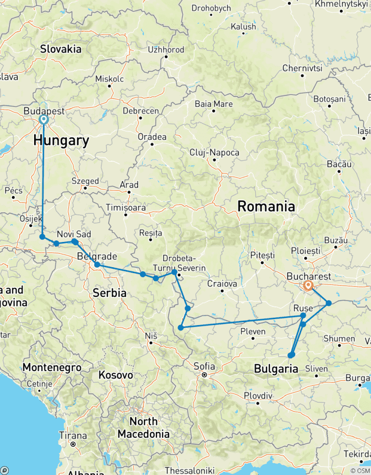 Circuito Descubrimiento de los Balcanes con 1 noche en Budapest y 1 noche en Bucarest 2026