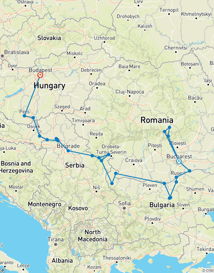 Circuito El Danubio de Rumanía a Budapest con 1 Noche en Bucarest y 2 Noches en Transilvania 2026
