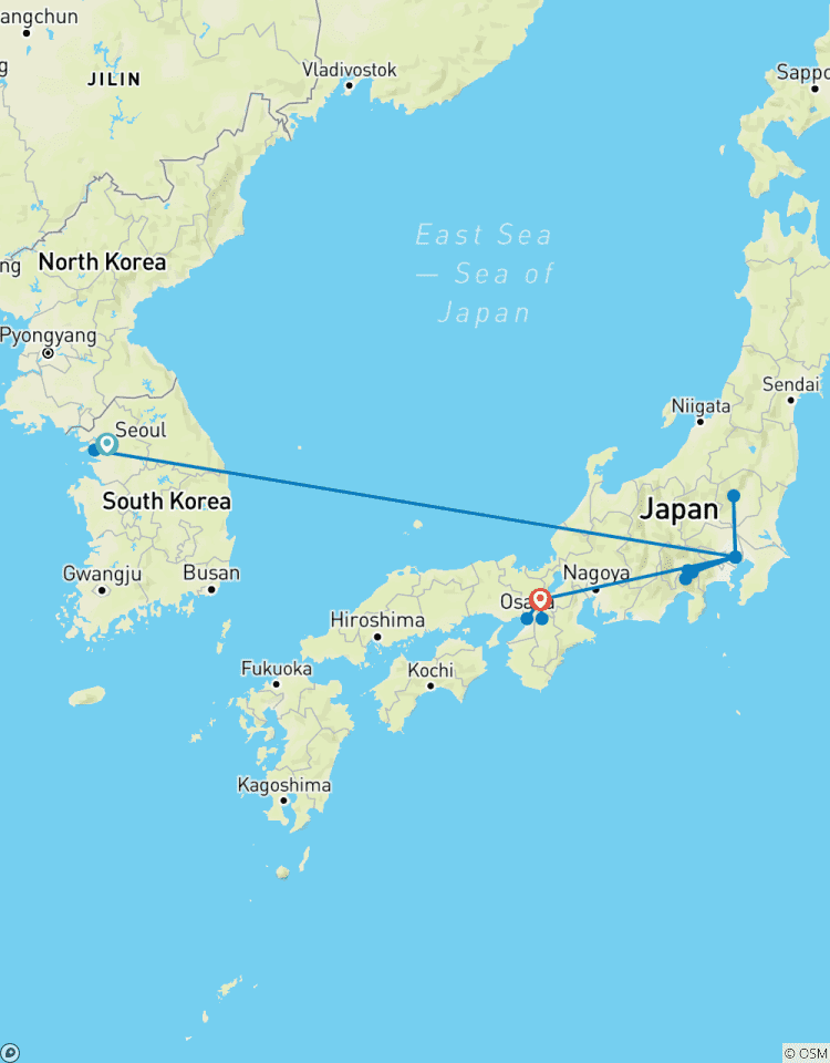 14 Tage Highlights von Südkorea & Japan Tour Rundreise
