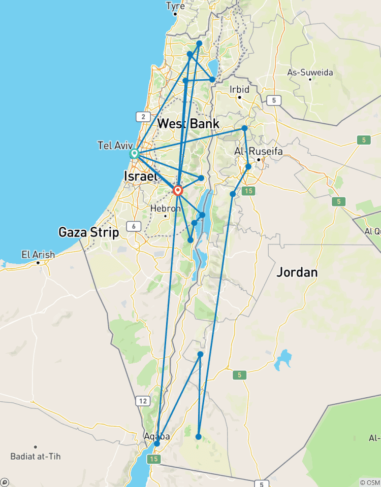 13 jours - Circuit chrétien en Israël et en Jordanie circuit