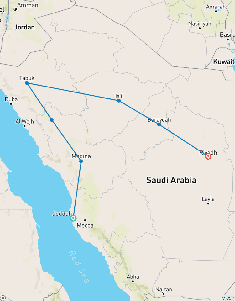 Saudi Arabia - Self - Drive Trip in an Off - Road Vehicle - 14 Days Tour