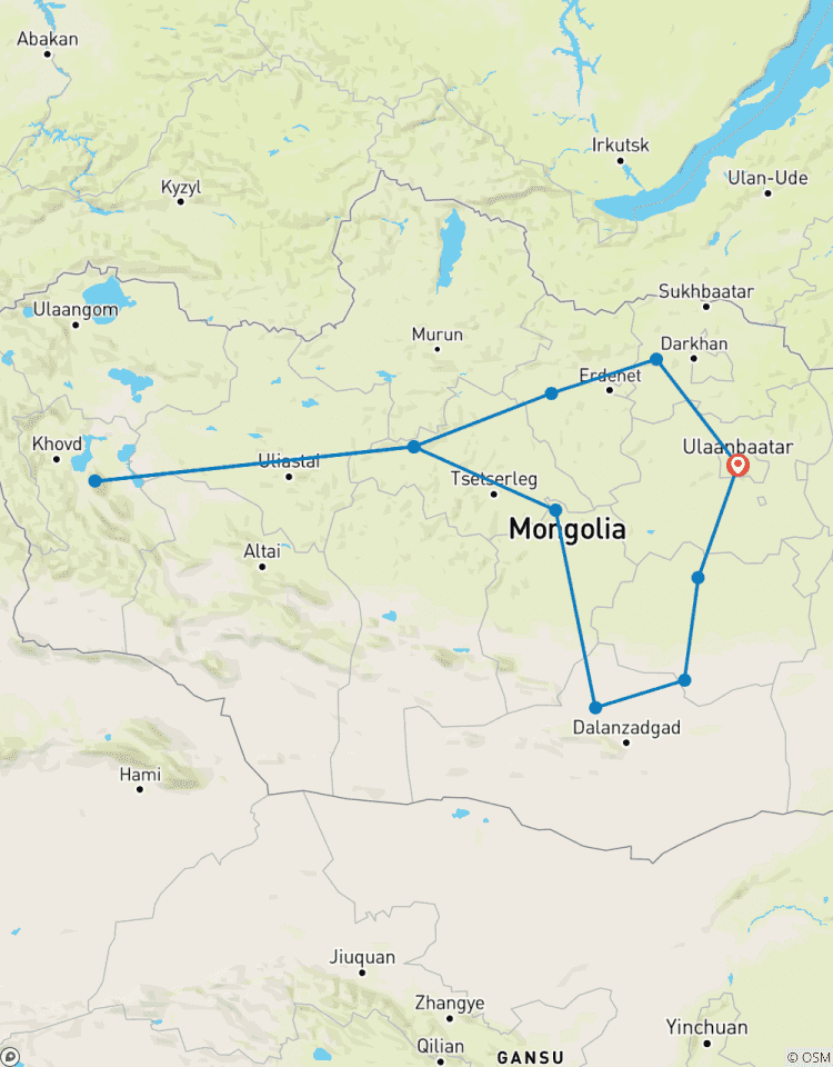 Mongolei-Reise - Die umfassende Route - Geführte Privatreise Rundreise