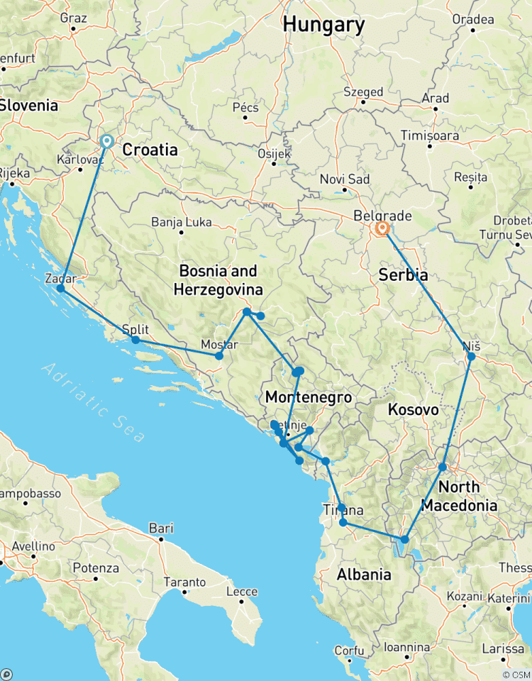 Große Balkan-Reise - Geführte Privatreise Rundreise