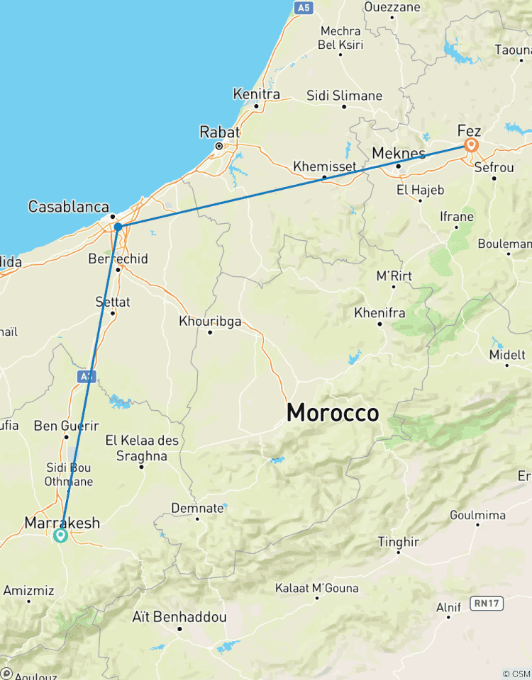 Circuito Tour Privado de 6 Días por las Ciudades Imperiales de Marruecos