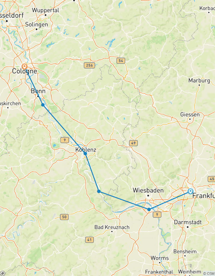 Rhin romantique de Francfort à Cologne | Allemagne | 6 jours circuit