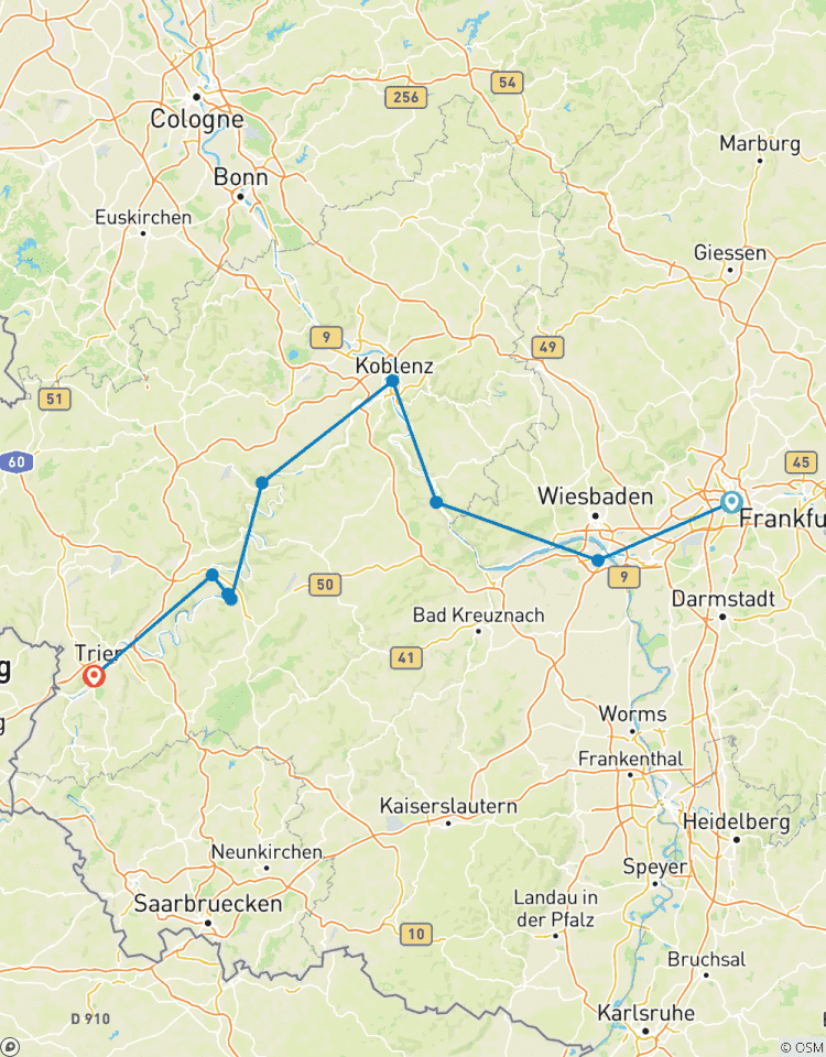 Rhein, Main & Mosel: Von Frankfurt nach Trier Deutschland 7 Tage Rundreise