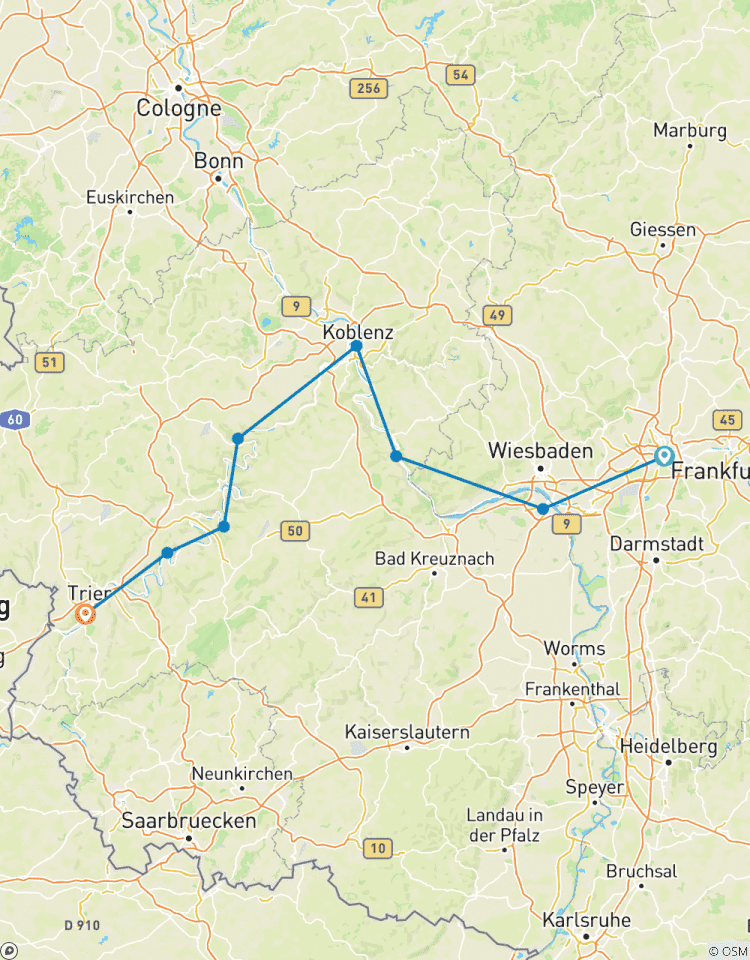 Rijn, Main & Moezel: Van Frankfurt naar Trier | Duitsland | 8 dagen-rondreis