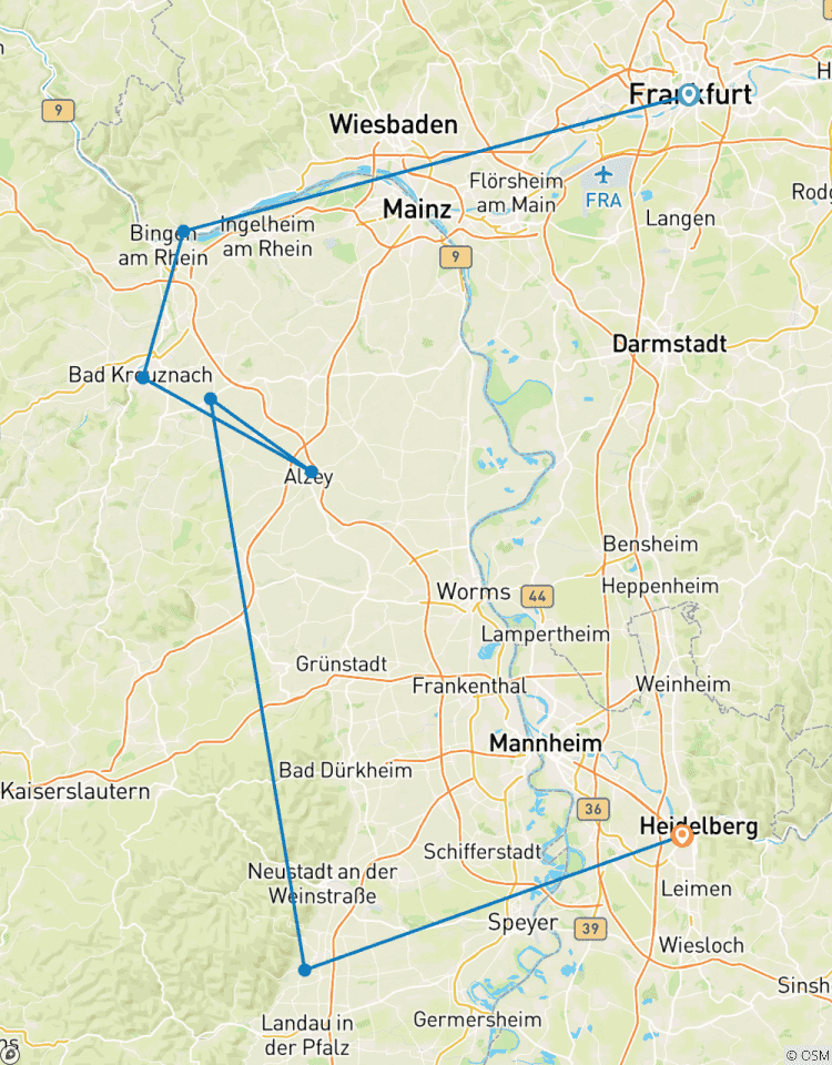 Régions viticoles du Rheingau et du Palatinat | Allemagne | 8 jours circuit