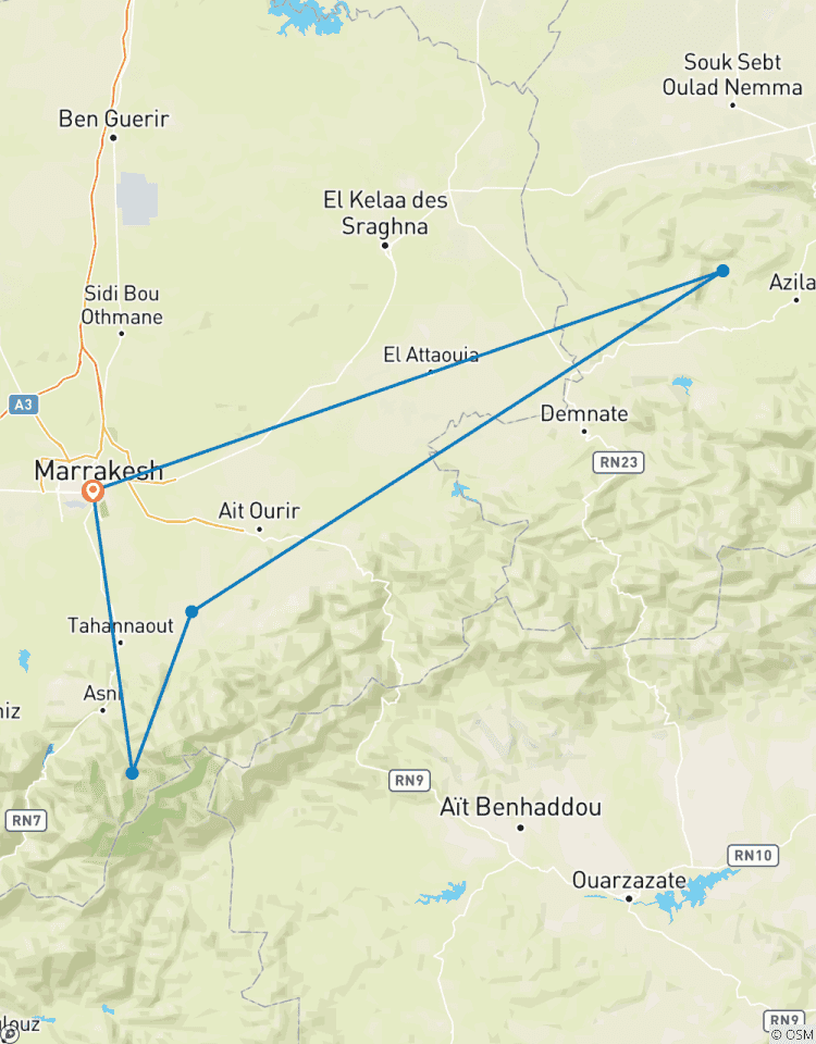 7 Tage Atlasgebirge Wandern & Wasserfälle Abenteuer Rundreise