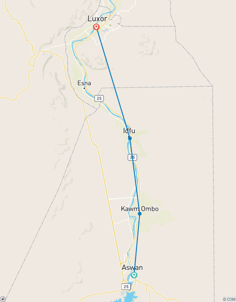 Enjoy 2-nights Nile cruise from Aswan to Luxor Tour