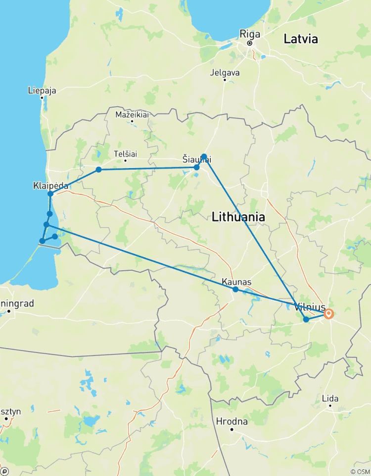 Soft-Aktiv-Reise Litauen mit Wanderungen und Radtouren - Geführte Privatreise Rundreise