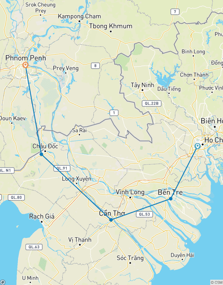 Circuito De Saigón a Phnom Penh 4 días/ 3 noches