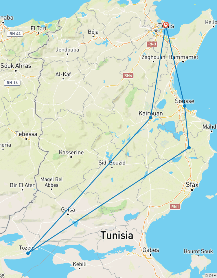 Tunesiens Highlights ab/bis Tunis - Geführte Privatreise Rundreise