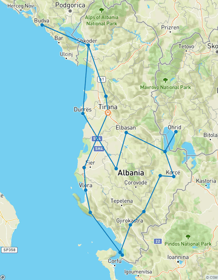 Circuito Albania integral - viaje en coche