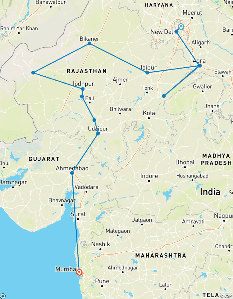 Circuito Viaje de ida y vuelta - India exótica