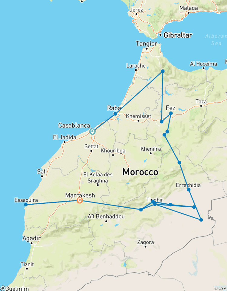 Circuit privé de luxe de 9 jours au Maroc, de Casablanca à Marrakech circuit