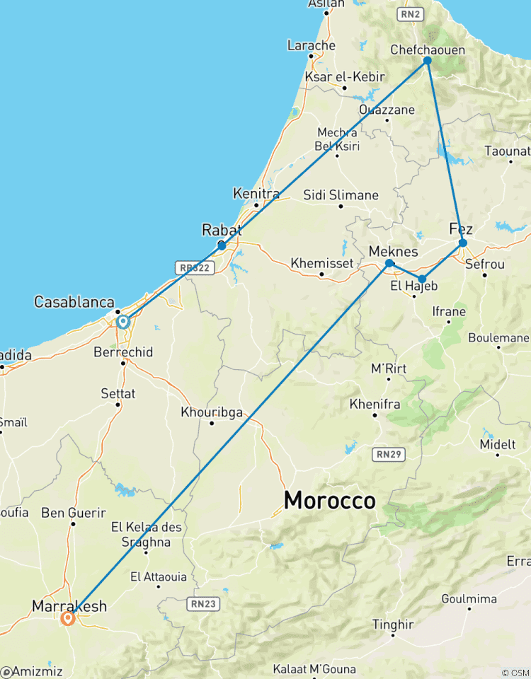 Moroccan Highlights: A 4-Day Journey from Casablanca to Marrakech Tour
