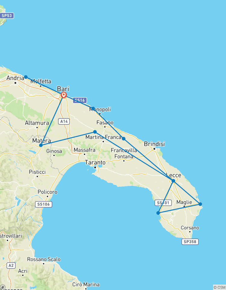 6 Days Tour of Puglia from Bari Tour