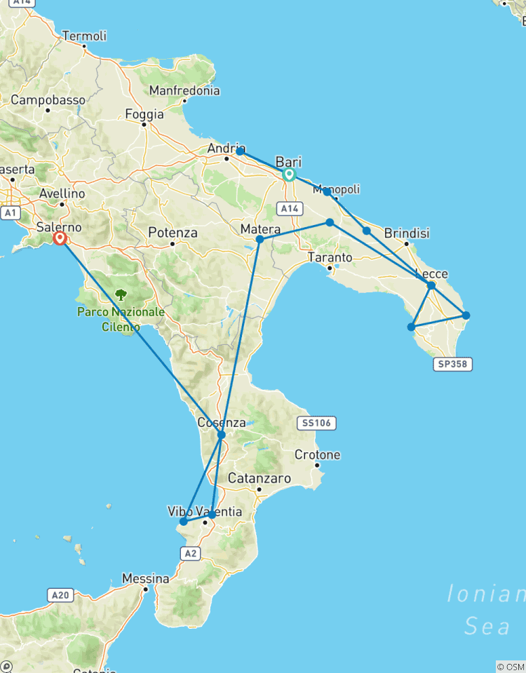8 Days Puglia and Calabria from Bari Tour
