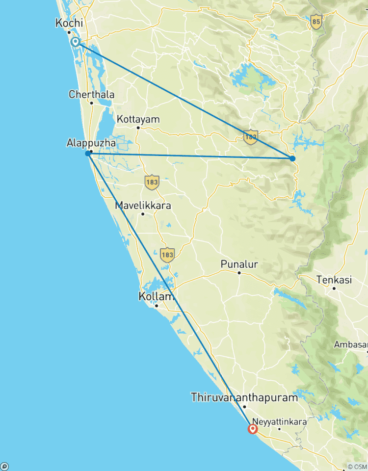 Le Kerala pour s\'attarder circuit
