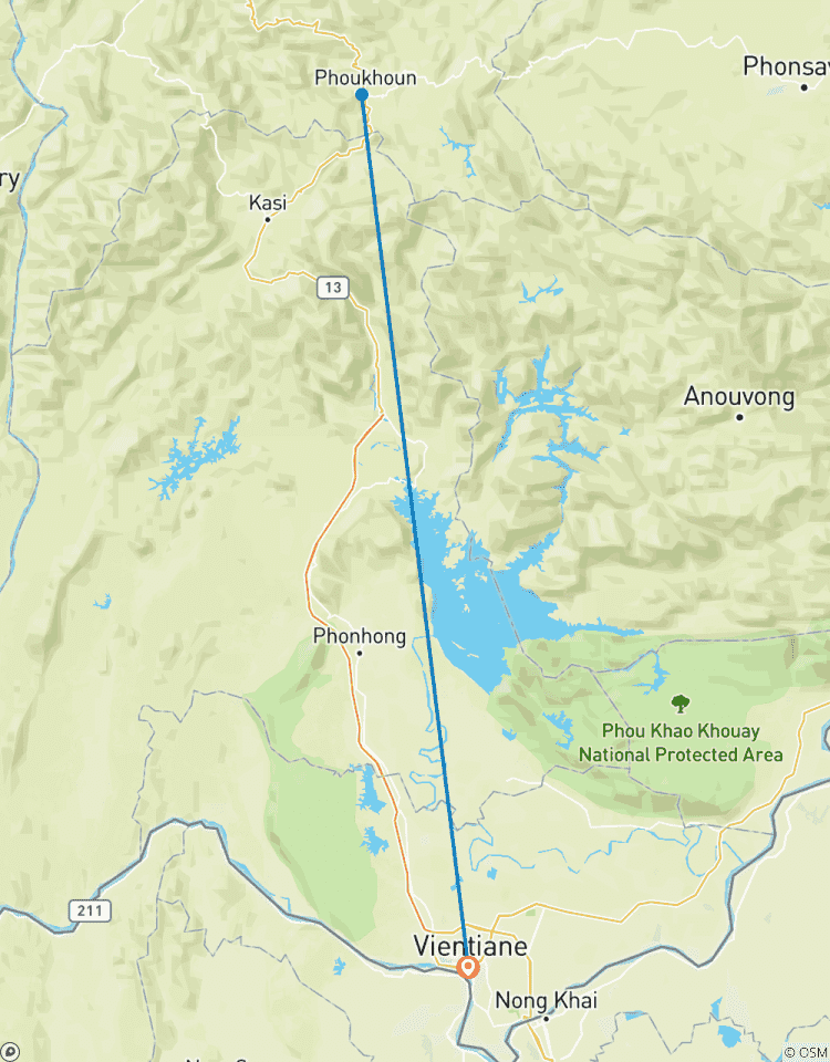 Wunderschöne Laos Motorrad von Vientiane nach Nam Ngum, Thalat, Phou Khao Khouay Rundreise