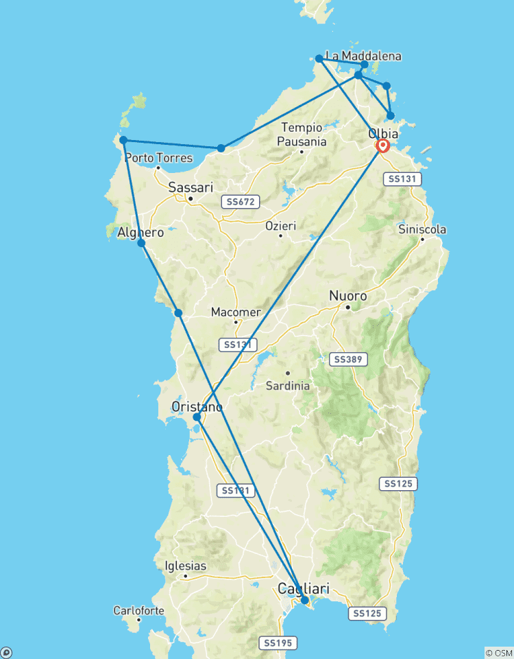 5 Days Tour of Sardinia from Olbia Tour